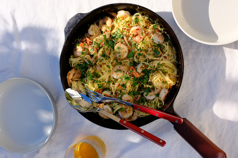 Cast Iron Shrimp Scampi