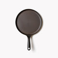 Overhead view of the No.9 Field Round Cast Iron Griddle on a white background thumbnail