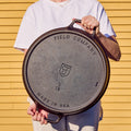 Underside of the No.16 Cast Iron Skillet showing the Field Company and Made in USA stamps thumbnail