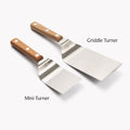 Field Mini Turner beside the larger Griddle Turner for size comparison, each labeled, on white background thumbnail
