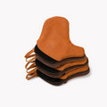 Stack of Field Leather Oven Mitts in tan, black, and brown leather thumbnail