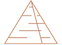 Line drawing of a pyramid divided into horizontal tiers
