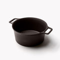 Angled view of the open No.10 Field Cast Iron Dutch Oven showing its depth and loop handles thumbnail