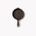Overhead view of the No.4 Field Cast Iron Skillet on a white background, helper handle at top thumbnail