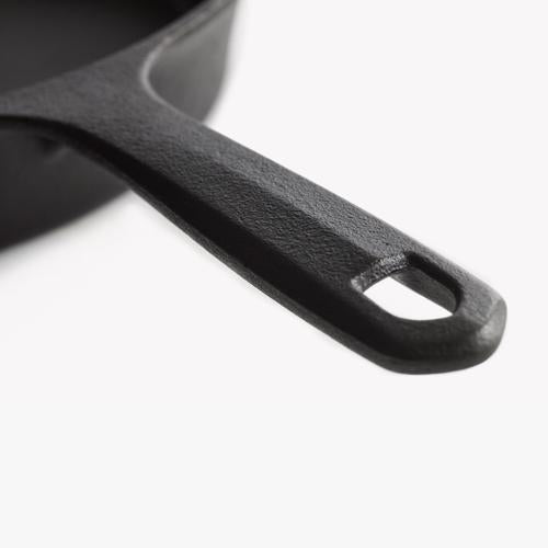 Close-up of the Field Skillet handle and hanging hole